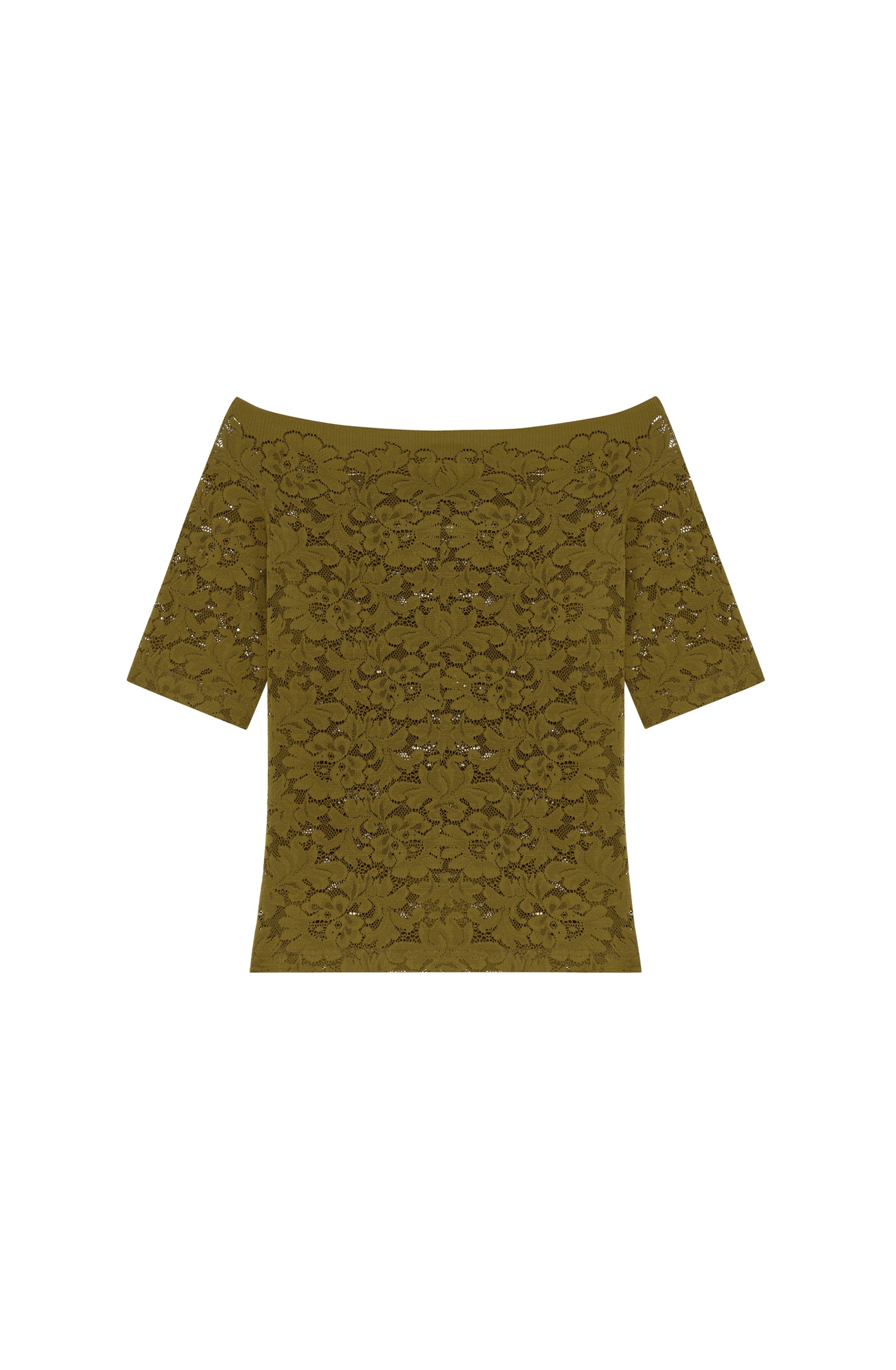 pain-de-sucre-talita-top-en-dentelle-fran-aise-encolure-bateau-manches-3-4-bronz image 5
