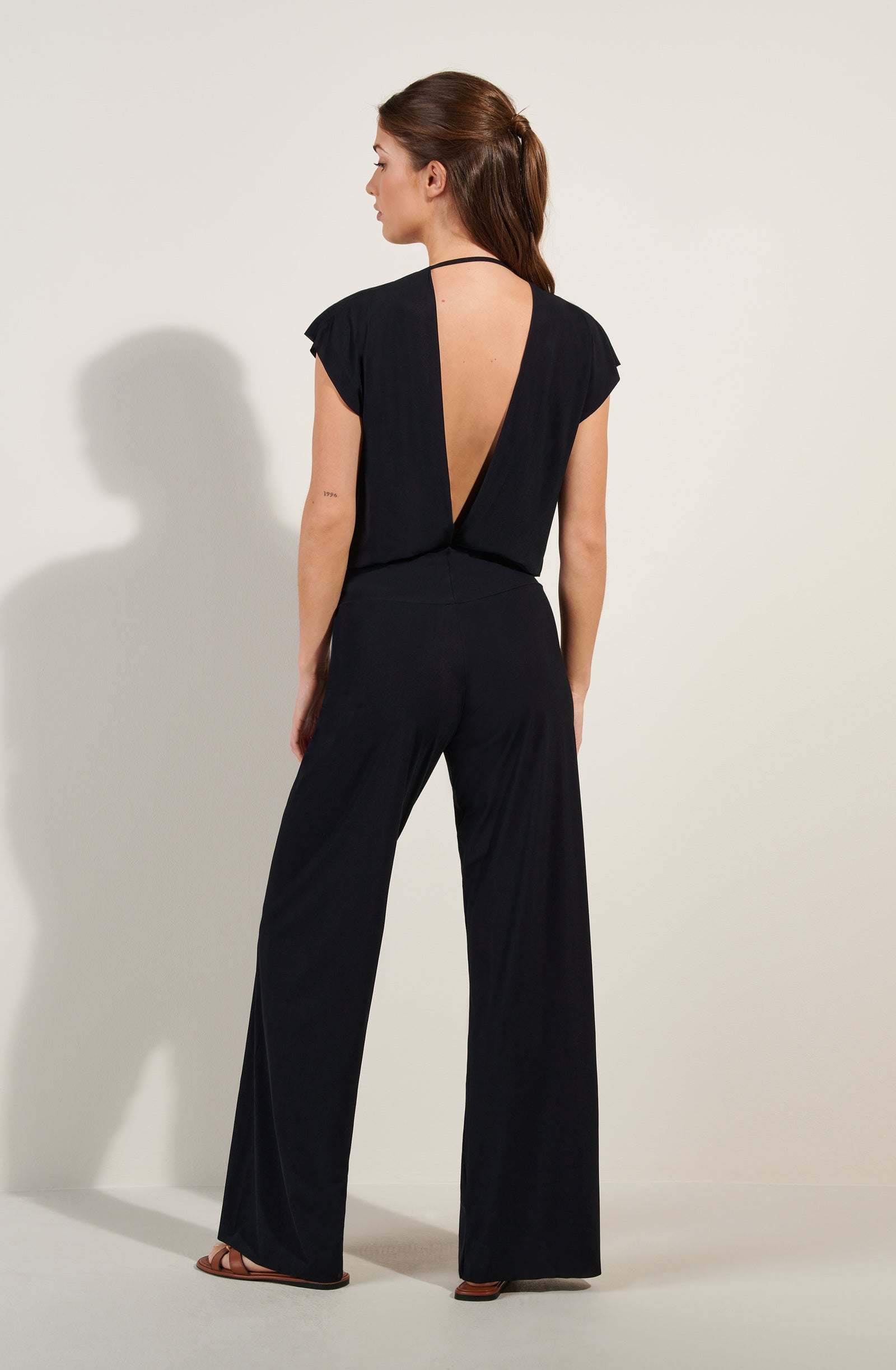 pain-de-sucre-codou-combinaison-beachwear-voile-l-ger-noir image 2