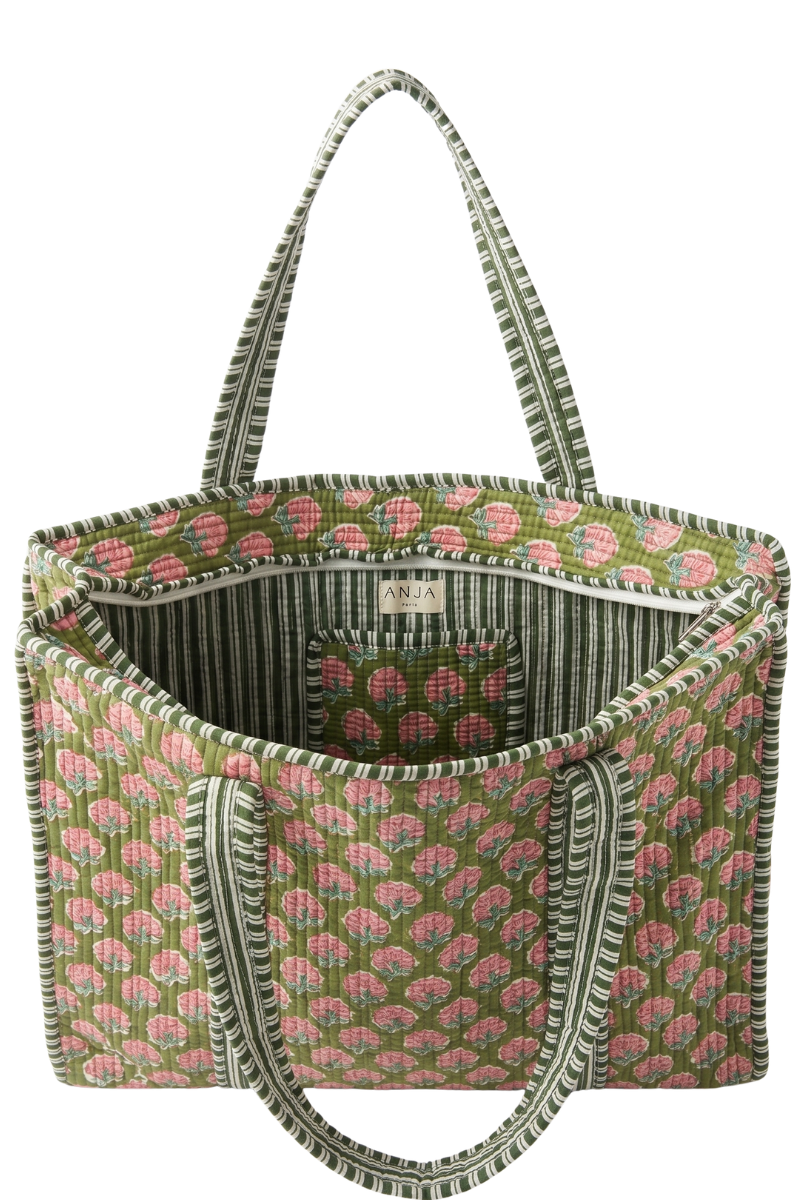 anja-paris-le-nomade-sac-boh-me-chic-vert-et-rose image 2