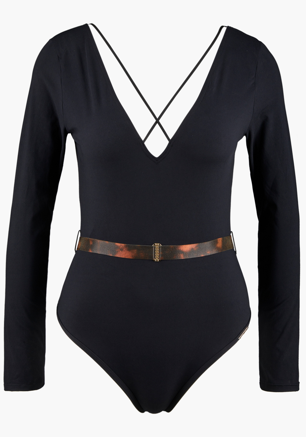 luz-x-aubade-body-uni-noir-body-manches-longues-d-collet-plongeant-ceinture-jung image 2