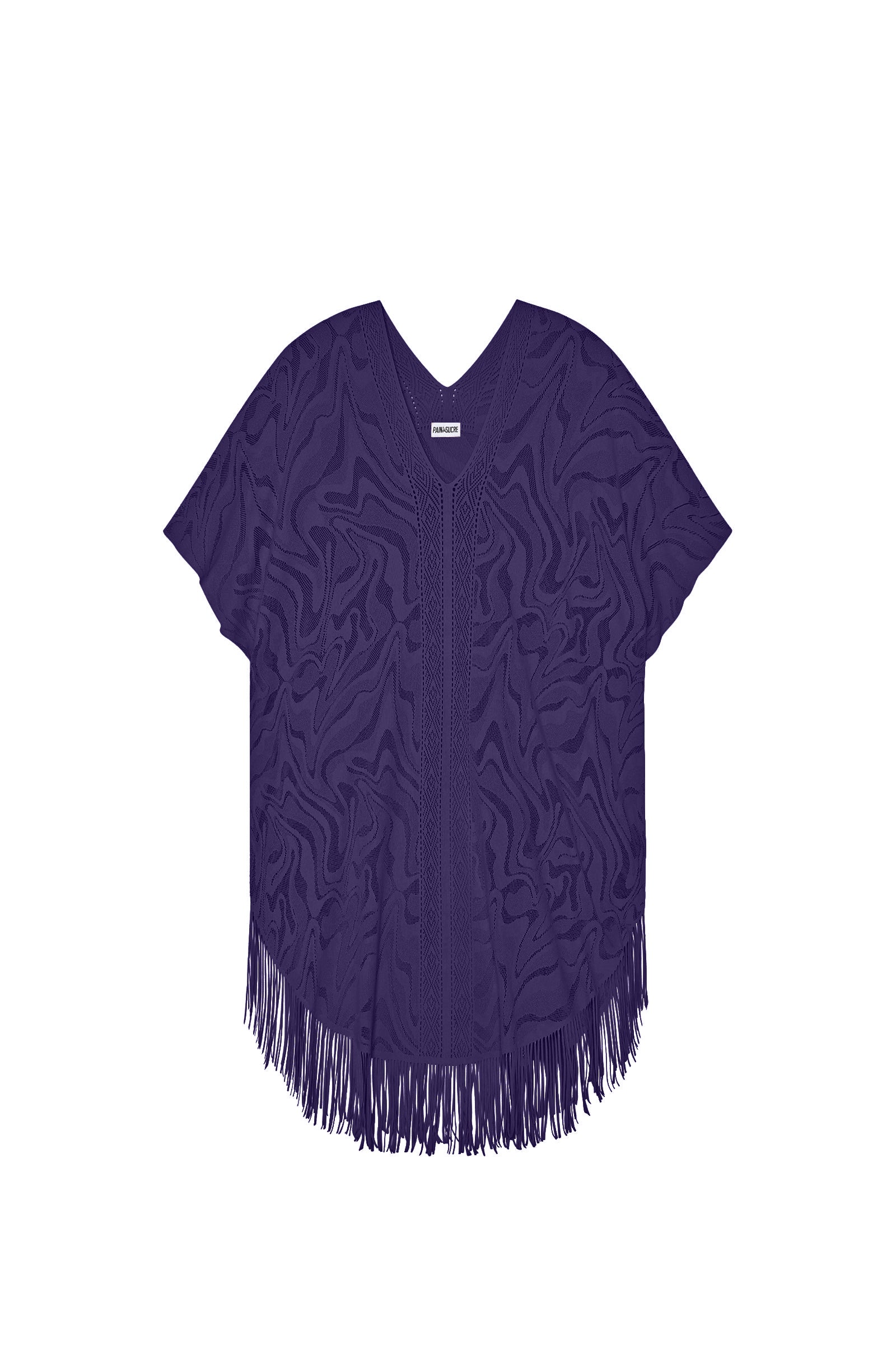 pain-de-sucre-pery-poncho-dentelle-purple image 1
