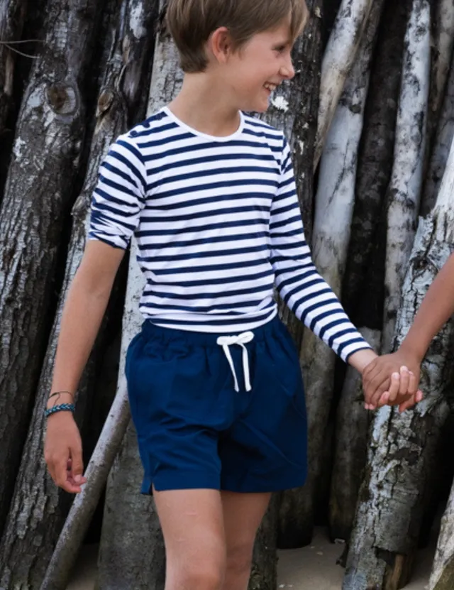les-ultraviolettes-corsaire-short-de-bain-anti-uv-gar-on-bleu-marine image 1